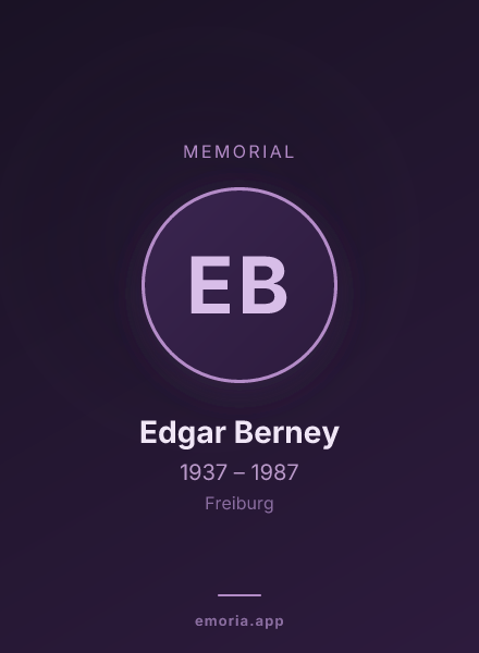 Memorial portrait of Edgar Berney