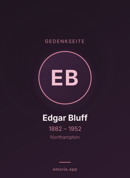 Gedenkportrait von Edgar Bluff