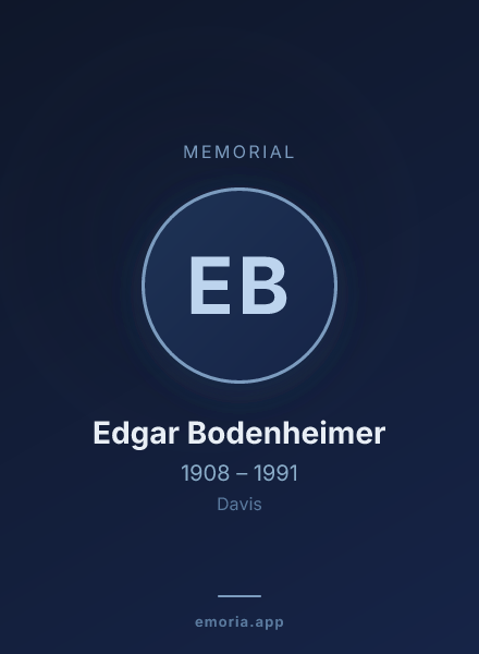 Memorial portrait of Edgar Bodenheimer