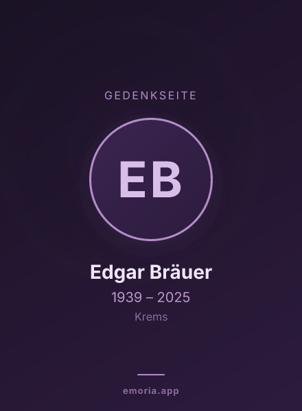 Gedenkportrait von Edgar Bräuer