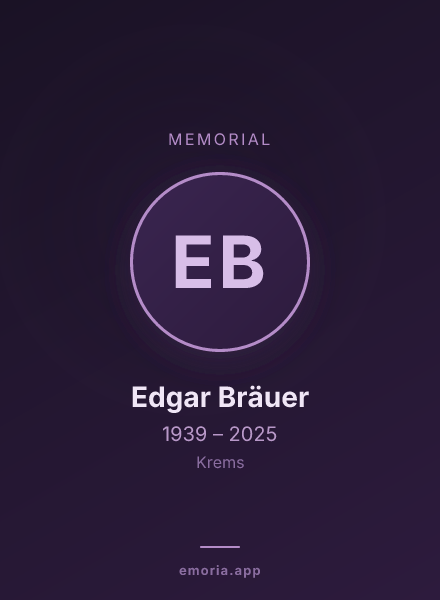 Memorial portrait of Edgar Bräuer
