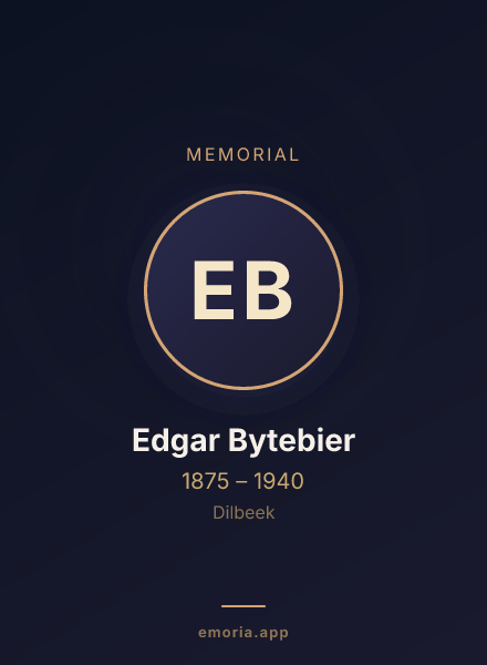 Memorial portrait of Edgar Bytebier