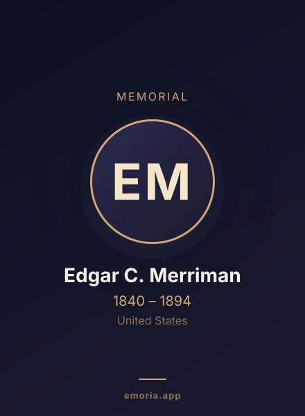 Memorial portrait of Edgar C. Merriman