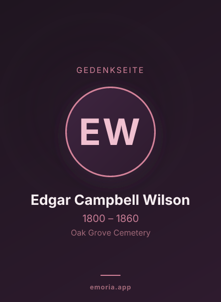 Gedenkportrait von Edgar Campbell Wilson