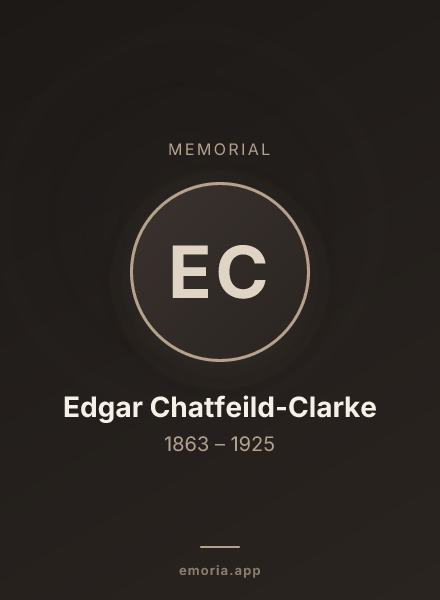 Memorial portrait of Edgar Chatfeild-Clarke