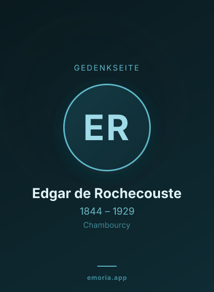 Gedenkportrait von Edgar de Rochecouste