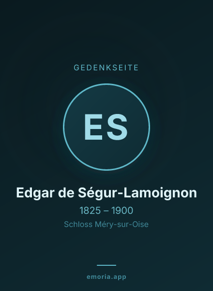 Gedenkportrait von Edgar de Ségur-Lamoignon