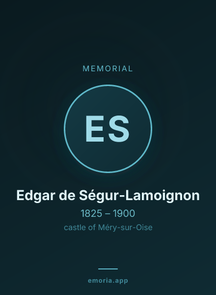 Memorial portrait of Edgar de Ségur-Lamoignon