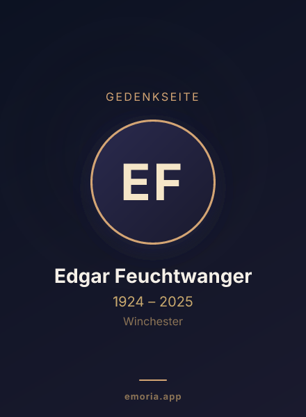 Gedenkportrait von Edgar Feuchtwanger