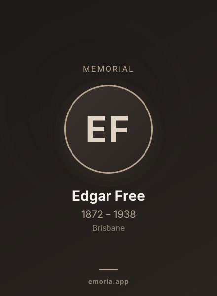 Memorial portrait of Edgar Free