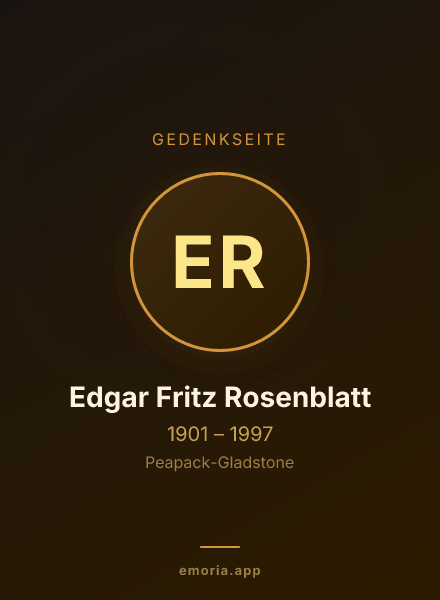 Gedenkportrait von Edgar Fritz Rosenblatt