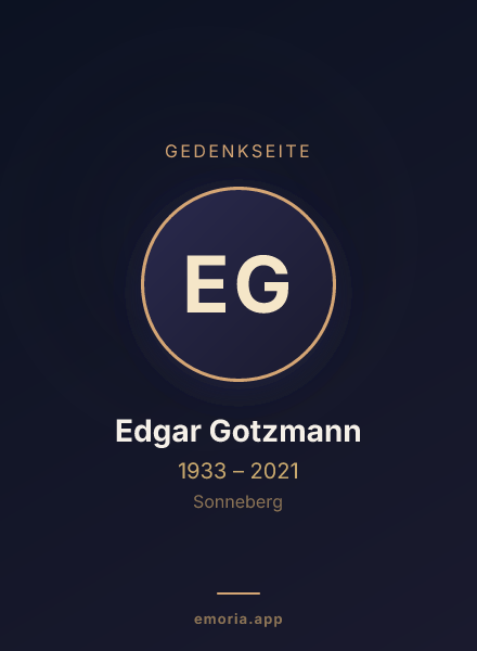 Gedenkportrait von Edgar Gotzmann