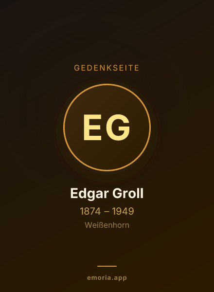 Gedenkportrait von Edgar Groll