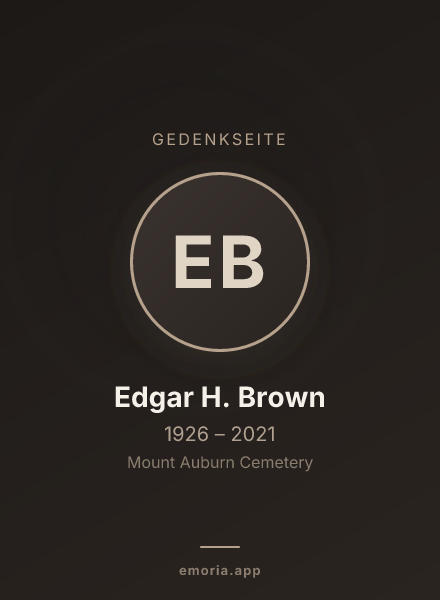 Gedenkportrait von Edgar H. Brown