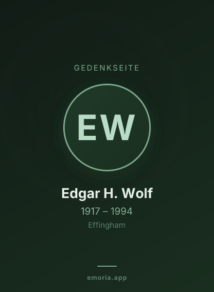 Gedenkportrait von Edgar H. Wolf