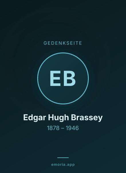 Gedenkportrait von Edgar Hugh Brassey