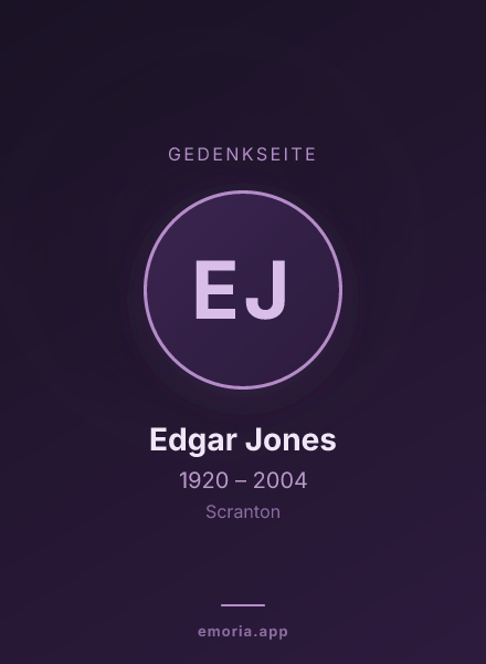 Gedenkportrait von Edgar Jones