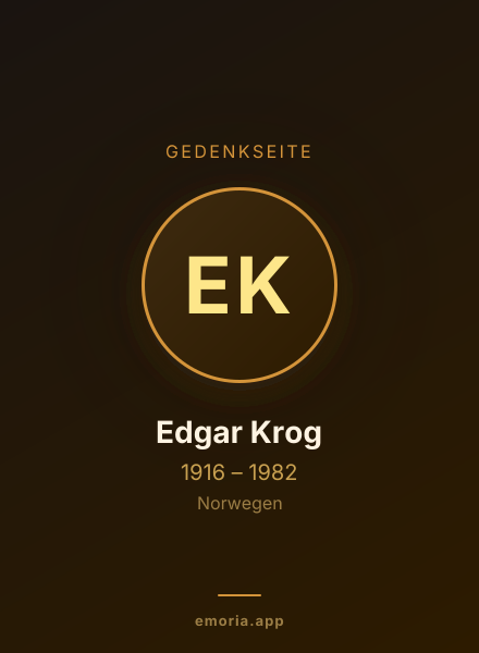 Gedenkportrait von Edgar Krog