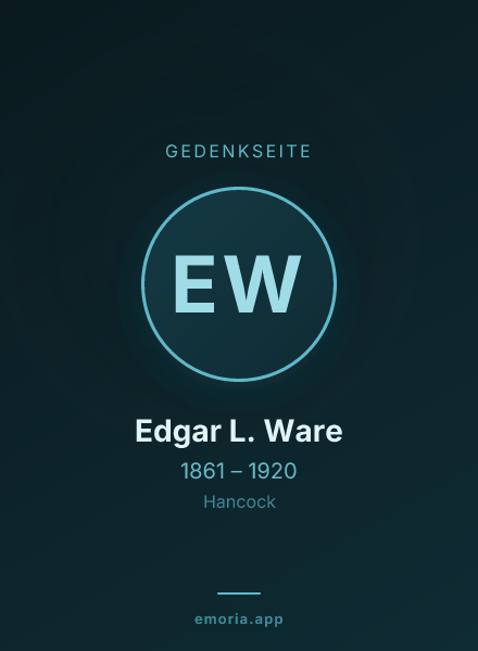 Gedenkportrait von Edgar L. Ware