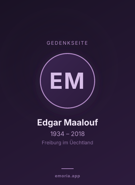 Gedenkportrait von Edgar Maalouf