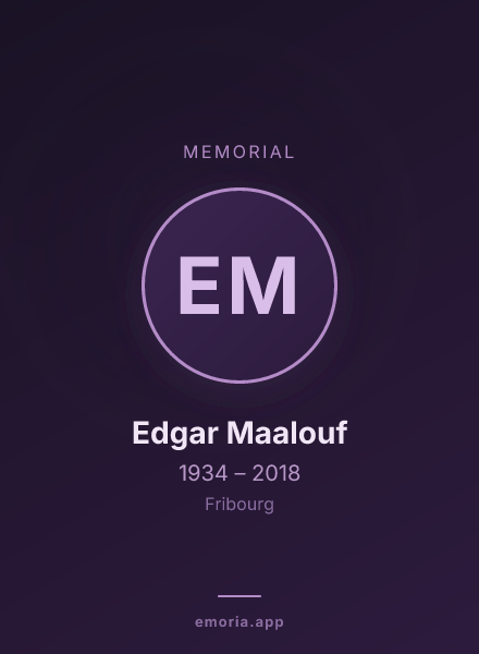 Memorial portrait of Edgar Maalouf