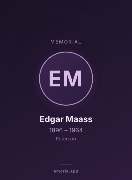Memorial portrait of Edgar Maass