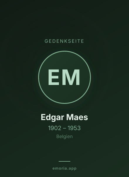 Gedenkportrait von Edgar Maes
