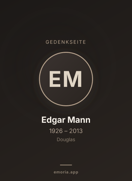 Gedenkportrait von Edgar Mann