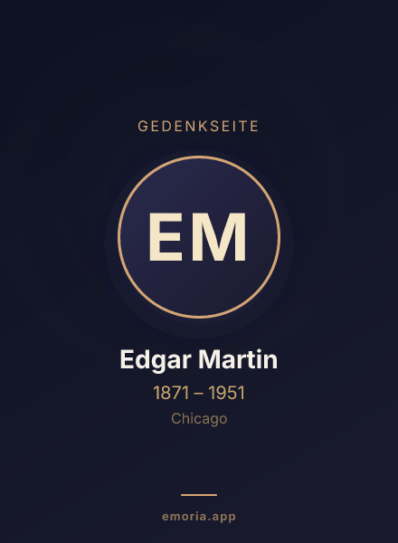 Gedenkportrait von Edgar Martin