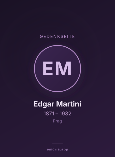 Gedenkportrait von Edgar Martini