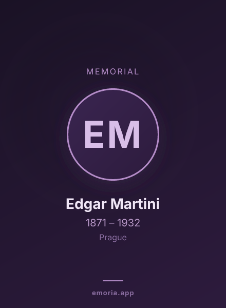 Memorial portrait of Edgar Martini