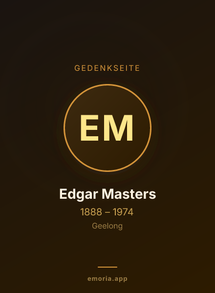 Gedenkportrait von Edgar Masters