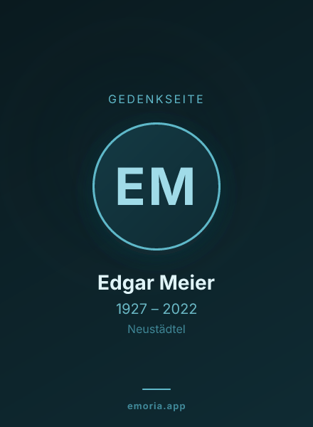 Gedenkportrait von Edgar Meier