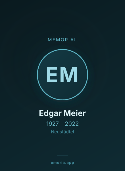 Memorial portrait of Edgar Meier
