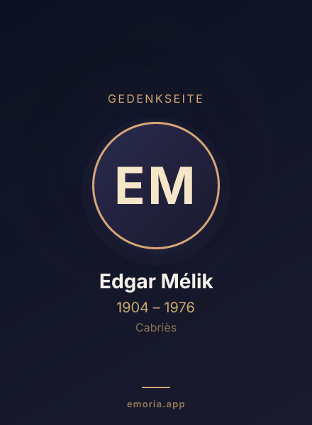 Gedenkportrait von Edgar Mélik