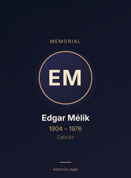 Memorial portrait of Edgar Mélik