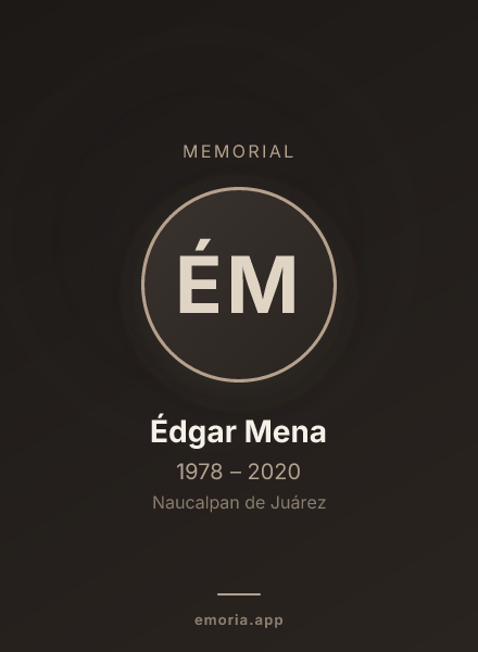 Memorial portrait of Édgar Mena