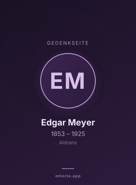 Gedenkportrait von Edgar Meyer