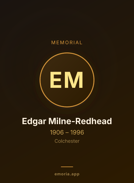 Memorial portrait of Edgar Milne-Redhead