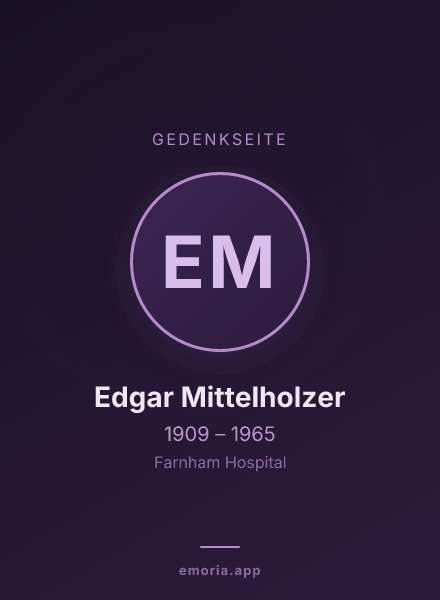 Gedenkportrait von Edgar Mittelholzer