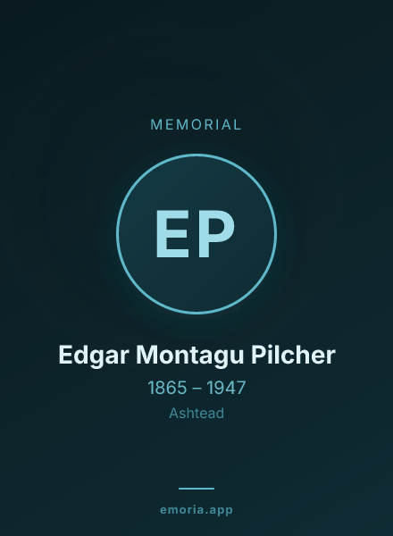 Memorial portrait of Edgar Montagu Pilcher