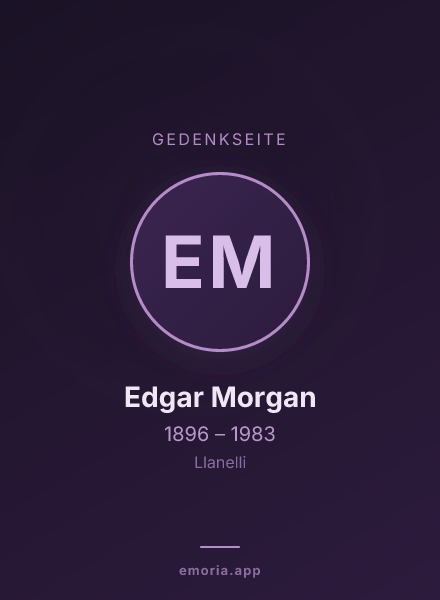 Gedenkportrait von Edgar Morgan