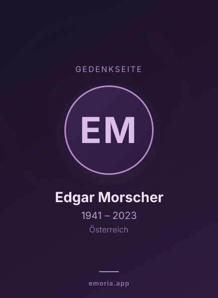 Gedenkportrait von Edgar Morscher