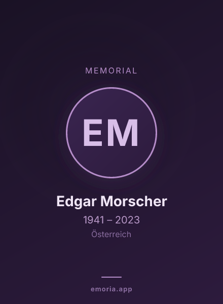 Memorial portrait of Edgar Morscher
