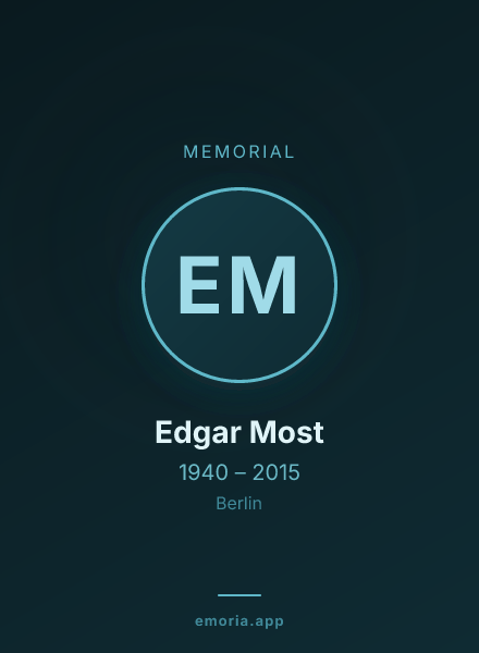 Memorial portrait of Edgar Most