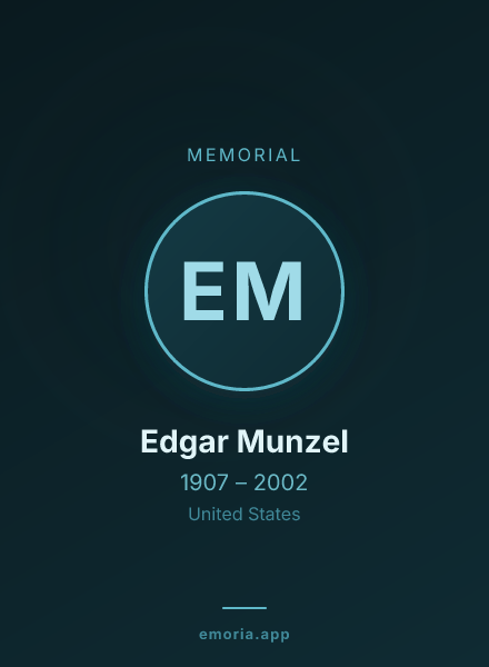 Memorial portrait of Edgar Munzel
