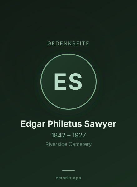 Gedenkportrait von Edgar Philetus Sawyer