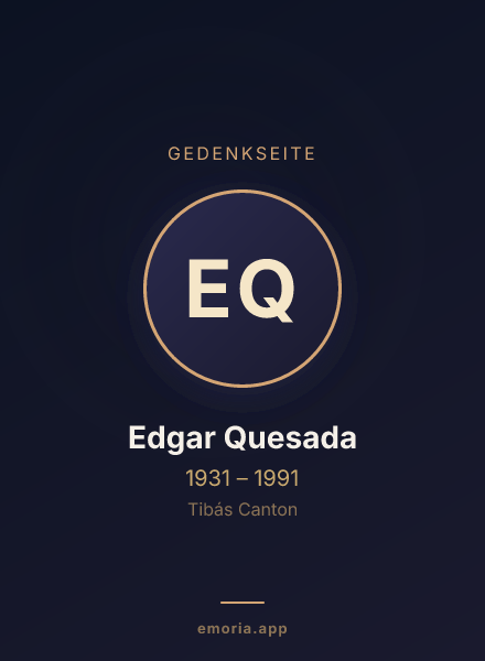 Gedenkportrait von Edgar Quesada