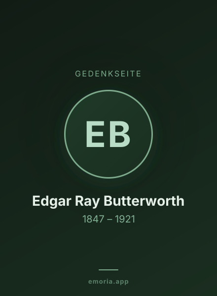 Gedenkportrait von Edgar Ray Butterworth