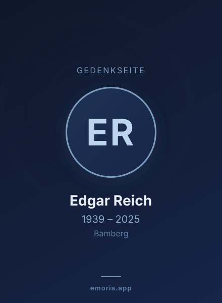 Gedenkportrait von Edgar Reich